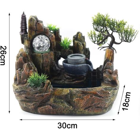 Fontaine de Table,Mini USB Portable Petite Feng Shui Zen Détente