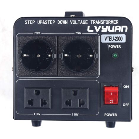 Transformateur-convertisseur De Tension 2000W - 110V/230V Entrée/sortie, Protection Intégrée