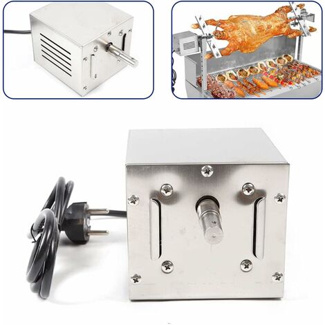 Senderpick – Moteur électrique pour barbecue en acier inoxydable 25 W – Vitesse 2,5 tr/min – Charge maximale 60 kg – Compatible rôtisserie et grillade