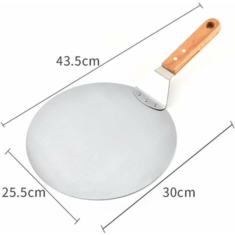 Pelle à Pizza Perforée Aluminium Inoxydable 56.7cm X 24cm - Avec Poignée, Outil Cuisson Four