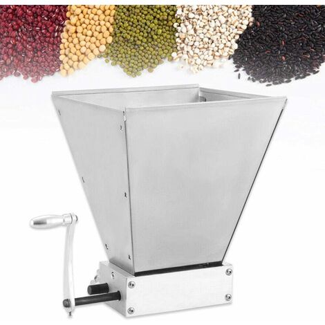 Moulin à grains, 4 l, moulin à grains manuel, moulin à malt avec 2 roues réglables (1/5)