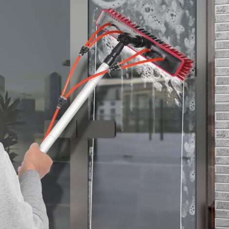 Brosse de nettoyage de panneau solaire de 26 pieds et kit d'électrode d'alimentation en eau d'électrode,Convient pour le nettoyage des fenêtres, le nettoyage des panneaux solaires photovoltaïques et l