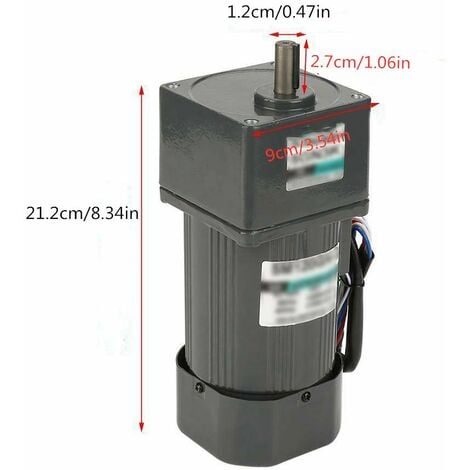 Motoréducteur 220 V, Moteur Asynchrone Monophasé à Vitesse Réglable à 4
