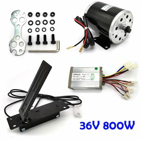Moteur puissant 800 W moteur brosse 36 V DC contrôleur pédale moteur brosse électrique pour kart vélo électrique bricolage e-bike (1/5)