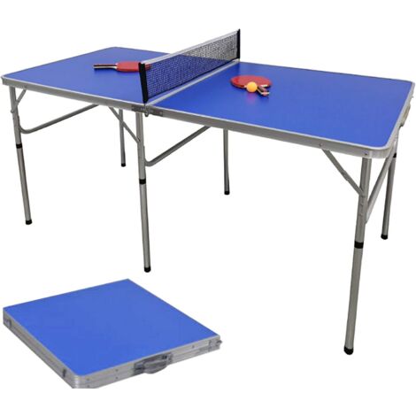 Senderpick – Table de ping-pong pliable 152 x 76 cm – MDF + aluminium – Transport facile – Inclus : filet, 2 raquettes, 3 balles