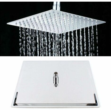 Pommeau de douche antirouille 40X40cm, pommeau de douche à effet pluie carré, pommeau de douche à effet pluie en acier inoxydable de luxe