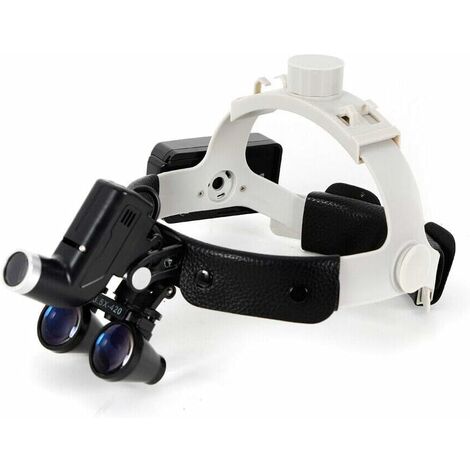 Loupes binoculaires dentaires à LED 3,5 x 420 mm bandeau chirurgical