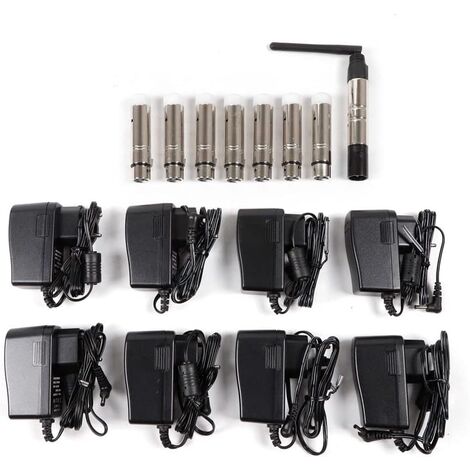 DMX512 - Emetteur DMX avec 8 récepteurs radio 2.4 G, pour les bars, les fêtes, la scène, signal DMX, effets de lumière sans fil (1/5)
