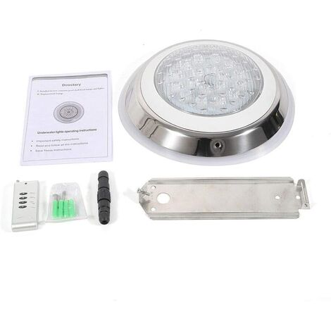 VOBOR Projecteur LED Submersible 12V 10W RGB – Lumière Piscine, Étang, Aquarium, Bateau, Changement Couleur, Étanche IP65 (Argent)