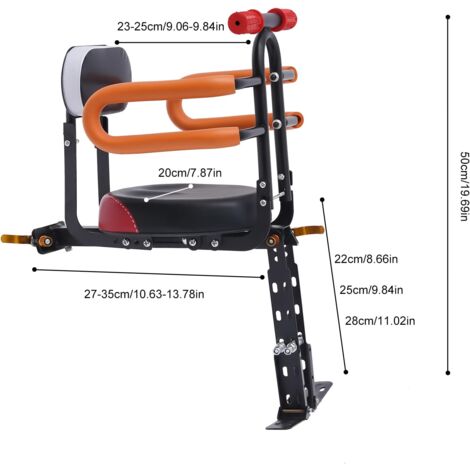 XIEEIX Siège de vélo pour enfant, siège de vélo portable rétractable
