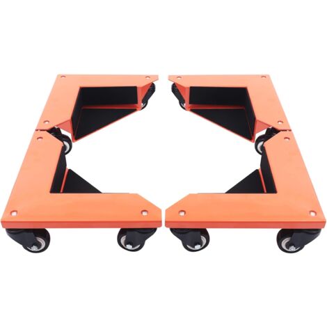 Jeu de 4 roulettes pour meubles, roulettes de transport pour meubles, roulettes de transport pour meubles, capacité de charge maximale de 650 kg, roulettes de transport pour meubles