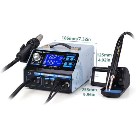 Station De Soudage 2 En 1 750W Avec Affichage LCD Numérique - Pour SMD, BGA, Réparation Téléphone