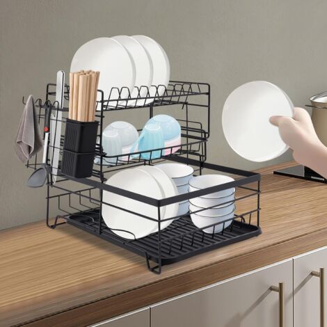 Égouttoir à Bouteilles 2 Niveaux - Rangement Gain De Place Pour Tasses, Biberons Et Ustensiles De Cuisine