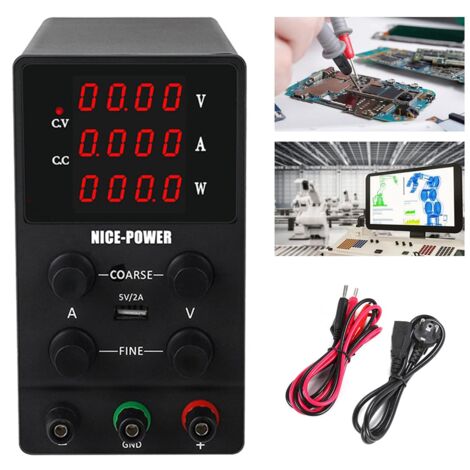 Alimentation de laboratoire Alimentation à découpage Alimentation de laboratoire SPS3010 Alimentation de laboratoire Noir Alimentation réglable 0-30V 0-10A Affichage LED Protection contre la surcharge