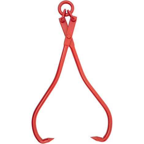 Pince à main pour le travail du bois - Pour troncs d'arbres jusqu'à 910 mm - Force de traction de 1000 kg - Avec 2 mandrins de serrage - Rouge