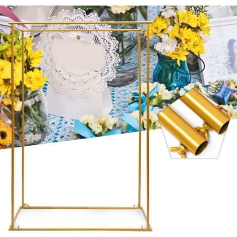 Cadre d'Arche de Mariage Carré Base Moongate Fleurs Cadre Ballon DeboutCadre d'Arche de Mariage Moderne Carré pour Signalisation et Photo Backdrops-114  60  180cm (1/5)