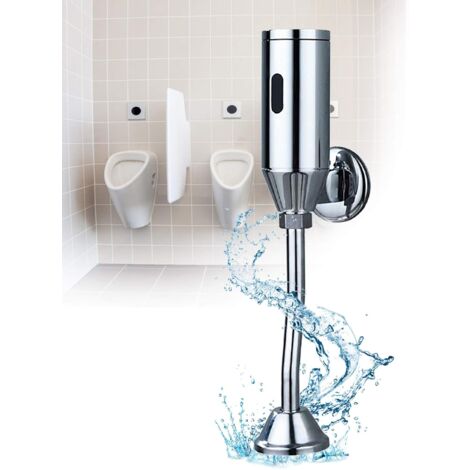 Valve de chasse d'eau d'urinoir automatique avec capteur pour montage mural Valve de chasse d'eau d'urinoir sans contact pour salle de bain Valve de chasse d'eau d'urinoir intelligente avec capteur po (1/5)