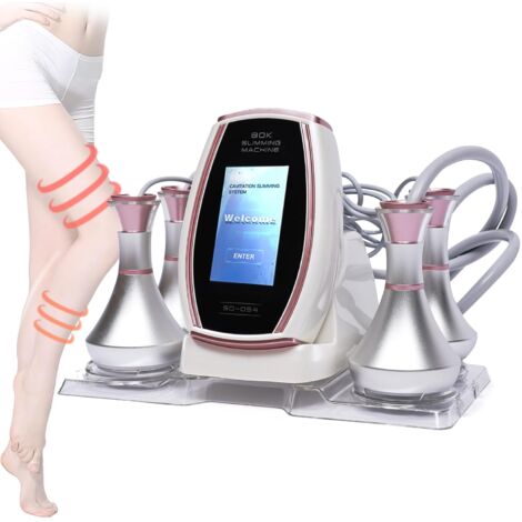 Appareil d'amincissement 5 en 1, appareil de cavitation 80K, appareil de cavitation ultrasonique multipolaire, appareil de beauté, brûleur de graisse, amincissement