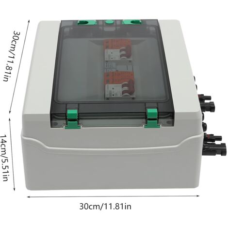 Boîte De Jonction Solaire DC IP65 - Protection Contre Les Surtensions Pour Installation Photovoltaïque (1 Ou 2 Chaînes, 1000V 32A)