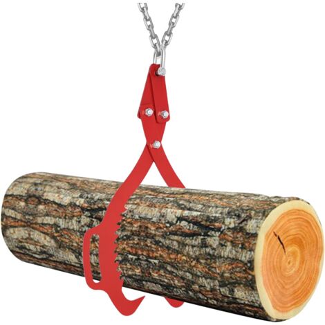 Pince forestière pour troncs d'arbres 25 pouces Pince d'appui Pince de chargement 635 mm 1000 kg Pince en bois Force de traction Pince de levage Pince à bois Pince d'emballage Pince forestière Pince d
