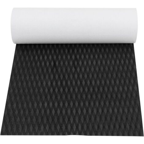 Tapis antidérapant Eva Boot, tapis antidérapant pour bateau, tapis autocollant pour pont de bateau, pour revêtements de bateau/bateaux de pêche/pads de kayak, noir, 230 x 55 cm