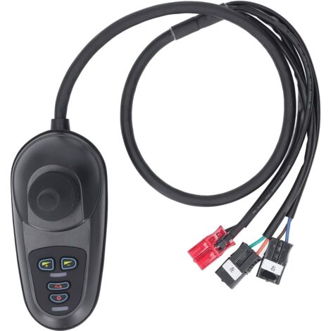 Fauteuil roulant électrique Manette de commande électrique ML2P + câble adaptateur Mode de connexion avec 5 vitesses réglables pour moteur à balais 24V DC (1/5)