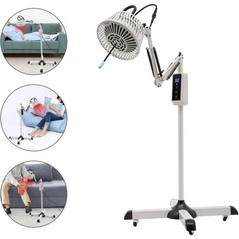 Lampe TDP 300 W - Lampe infrarouge réglable - Chauffage infrarouge - Lampe thérapeutique Moxa - Pour soulager le dos, la nuque, les épaules, les genoux et les tensions musculaires [Classe énergétique (1/5)