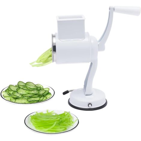 Coupe-légumes, coupe-œufs, multi-coupeur 5 en 1, éminceur, ciseaux, coupe-légumes manuel en acier inoxydable, éminceur de légumes, râpe de cuisine, hachoir, déchiqueteuse avec 5 lames en forme de tamb (1/5)