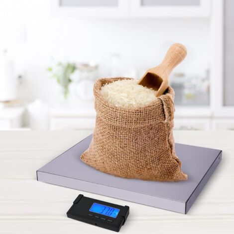 Balance numérique pour colis, 180 kg/397 lbs, balance de haute précision avec affichage LED, acier inoxydable, balance de cuisine, pèse-lettre, pour livraison express (1/5)