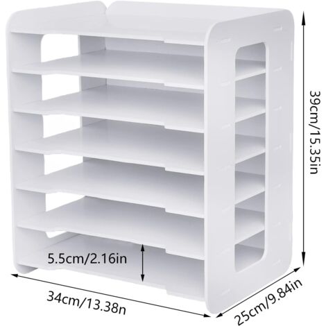 Organisateur de bureau à 7 niveaux, porte-documents, rack de stockage ...