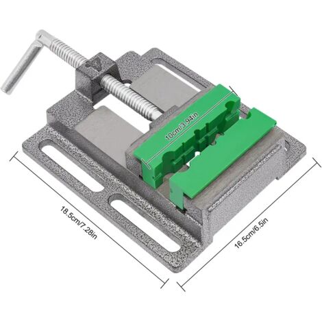 Étau Perceuse à Colonne 100mm - Fonte Et Acier Avec Base Pivotante