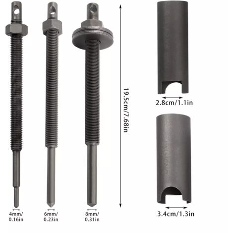 FreeTec Jeu De 10 Extracteurs De Volant Moteur - Kit Complet Extracteur Roue Polaire Pour Moto Scooter, Outils Mécanique Universel