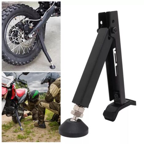 Senderpick – Béquille latérale simple pour moto – Béquille de levage avant/arrière – Charge max 0.56kg – Matériau fer – Couleur noire (1/5)
