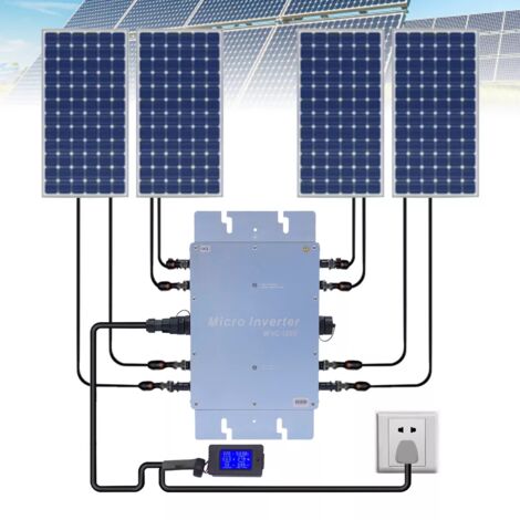 Senderpick – Onduleur microinverter 1200W – 4x MPP Tracker – Étanche IP65 – Pour panneaux solaires 30-36V – Installation facile