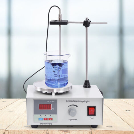 201 Agitateur magnétique en acier inoxydable avec plaque chauffante et affichage digital de la température Pour laboratoire