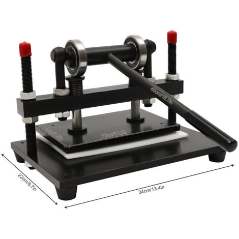 Presse Manuelle Pour Cuir Et Papier - Machine à Gaufrer Et Découper Le Cuir, PVC, Papier - 210x160x140 Mm - Idéale Pour Les Artisans Et Les Créateurs