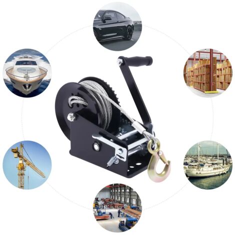 Lot De 2 Manivelles De Treuil Manuelles Robustes Pour