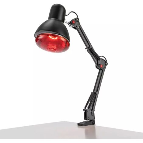 Lampe LED Rouge 150W Infrarouge Avec Support Réglable 360° - Thérapie Lumière Infrarouge Pour Soulager Douleurs Et Relaxation