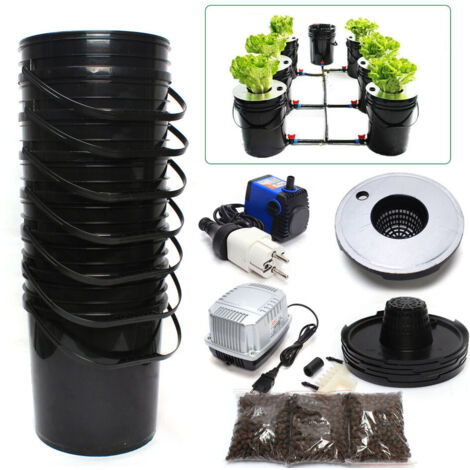 Système de culture hydroponique Deep Water Culture DWC 5 Gallon 7 Bucket Kit Hydroponisch