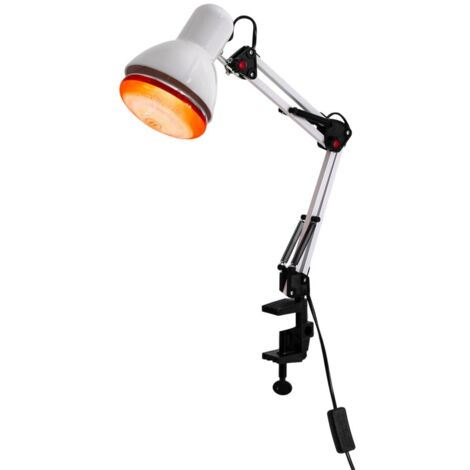 Lampe Infrarouge 150W Thérapie Lumière Rouge - Support Réglable 360° - Soulage Douleurs Articulaires Et Musculaires