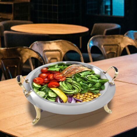 Chafing Dish 3,0 litres Réchauffeur de repas Récipient chauffant pour le ménage