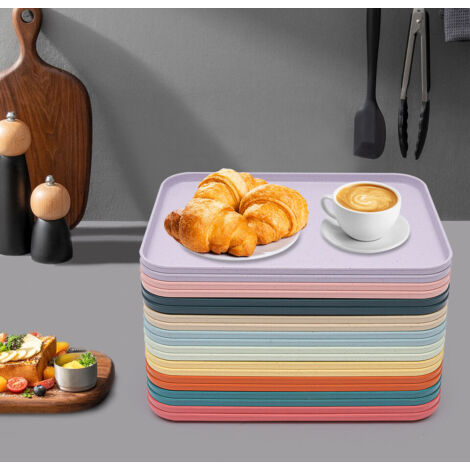 Plateau de service Plastique Fastfood Plateau de cantine Plateau de petit déjeuner 3122cm (1/5)