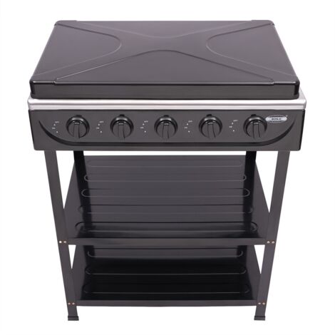 Réchaud à gaz naturel portable à 5 brûleurs avec 5 brûleurs - Réchaud de camping d'extérieur - Efficace et polyvalent - Réchaud de camping portable Réchaud à gaz naturel portable à 5 brûleurs avec 5 brûleurs - Réchaud de camping d'extérieur - Efficace et polyvalent - Réchaud de camping portable