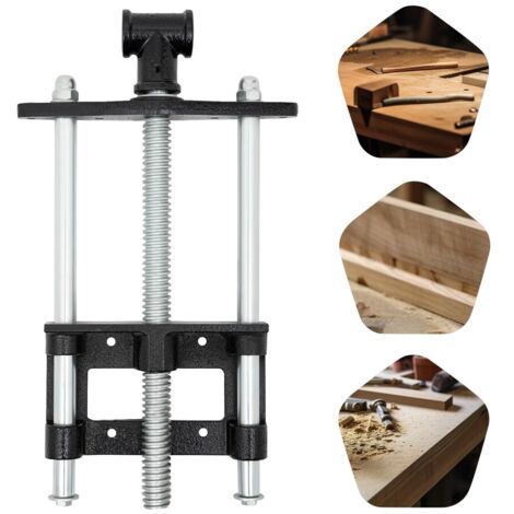 Senderpick – Étau à bois 7" – Pince avant pour travail du bois – Ouverture 15cm – Serrage 2.3cm – Fonte malléable galvanisée