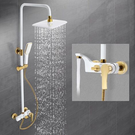 Senderpick – Barre de douche réglable en hauteur – Douchette à main 3 modes – Acier inoxydable et laiton – Design moderne et élégant