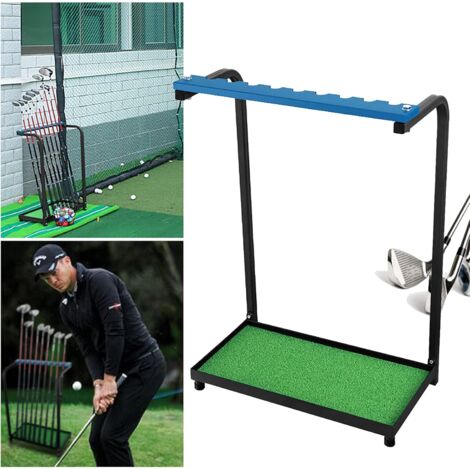 Support pour clubs de golf Support pour clubs de golf Support pour putter pour 9 clubs Support pour clubs de golf Support de rangement en métal Support pour putter (1/5)