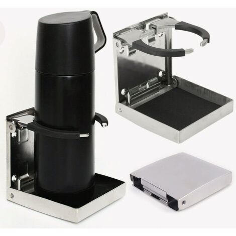 2 x Porte-boisson en acier inoxydable Porte-boisson Porte-gobelet Porte-bouteille Porte-gobelet pour bateau Porte-boisson pliable pour bateau Marine