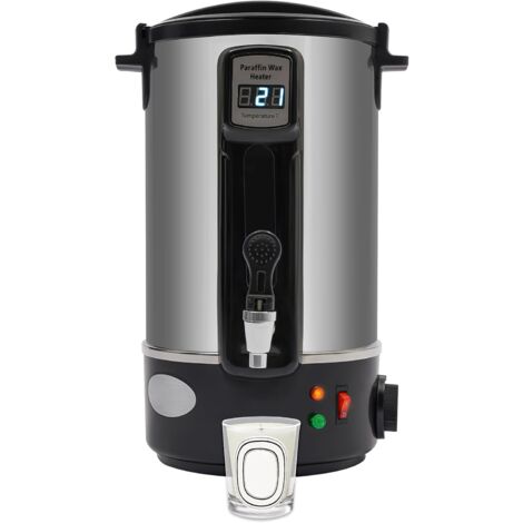 Pot de Fusion Cire Bougie Électrique Grande Capacité Pot de Fusion Cire Bougie avec Interrupteur Rotatif Fondeur de Cire pour Acier inoxydable pour la Fabrication de Bougies (8L) (1/5)
