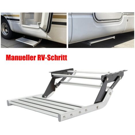 Senderpick – Marchepied manuel pliable 550mm – Accès facile camping-car – Alliage aluminium et caoutchouc – Capacité 150kg – Dimensions 54x61x20cm