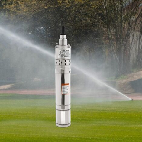 9.5cm pompe de puits profond 550W pompe de puits profond, pompe submersible, pompe à eau Acier inoxydable 1200 l/h 230V/50Hz Longueur du cordon 10m